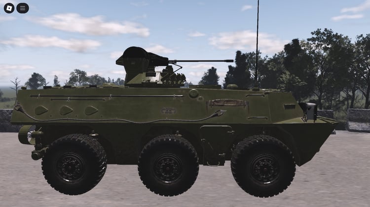 Driveable armored ZSL 92 in Roblox map