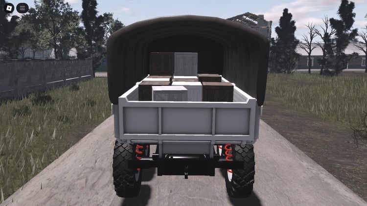 Driveable aid truck on Roblox convoy
