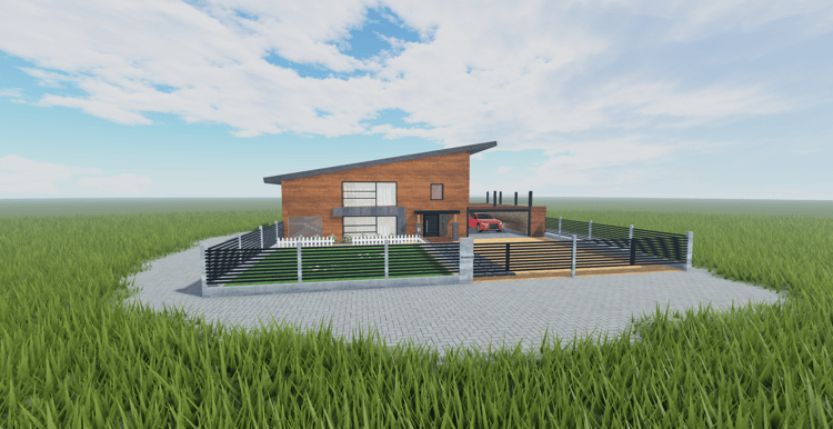 Free Roblox modern house 2 floor model
