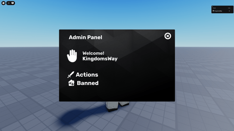 Roblox advanced admin panel clean UI system