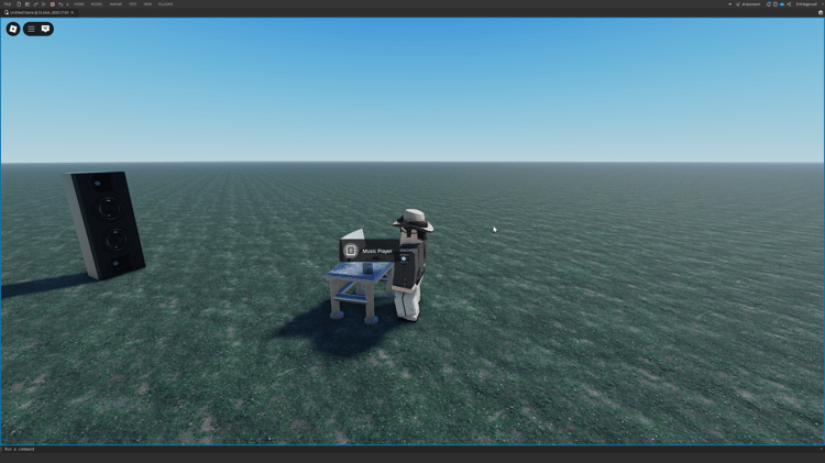 Roblox boombox model music system