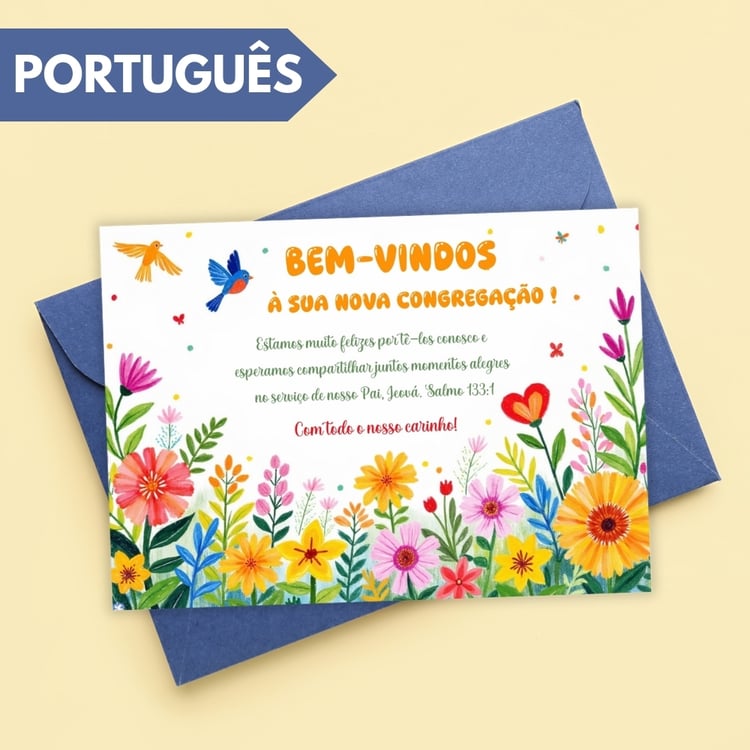 Cartão JW “Bem-vindo à sua nova congregação!” – Formato JPG e PDF