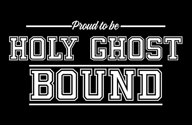 Black Proud to Be Holy Ghost Bound T-Shirt – Gildan Heavy Cotton 5000 Christian Apparel