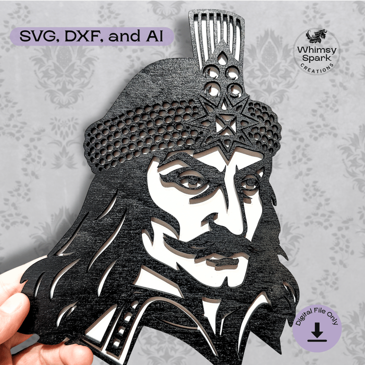 Dracula SVG laser cut file for Halloween and gothic décor