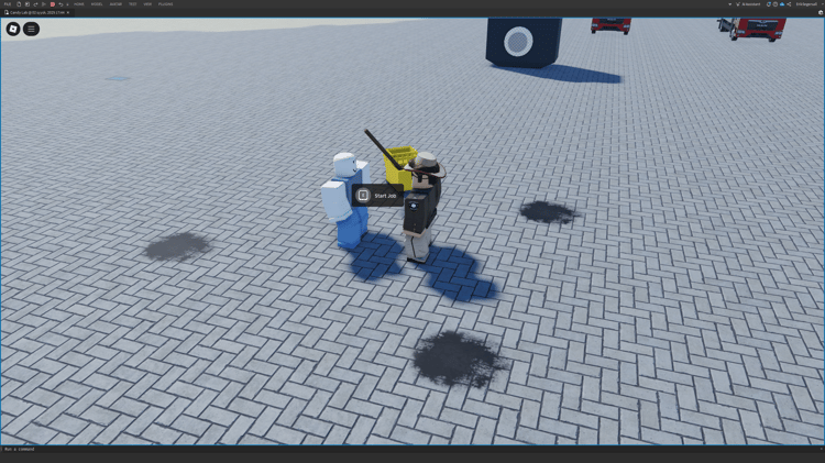 Roblox janitor job cleaning system script