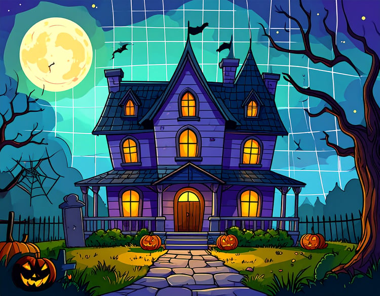 Haunted house blueprint geometry activity