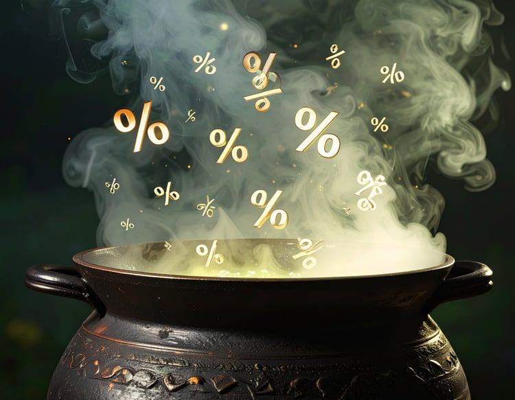 Halloween fractions word problems with a bubbling cauldron
