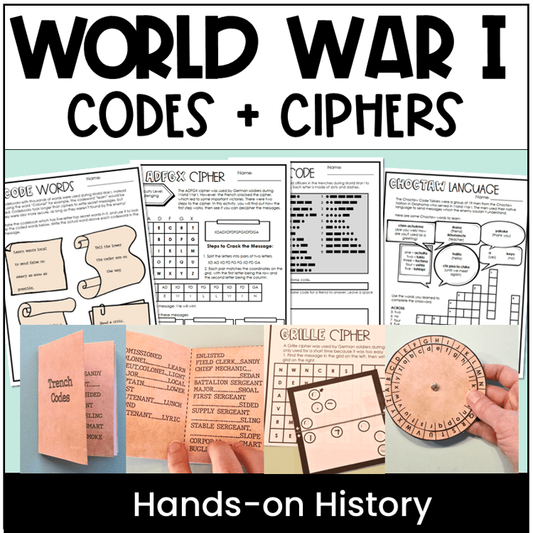 World War One codes and ciphers for hands-on history activities