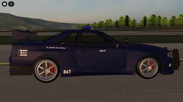 Nissan Skyline Police Roblox roleplay vehicle