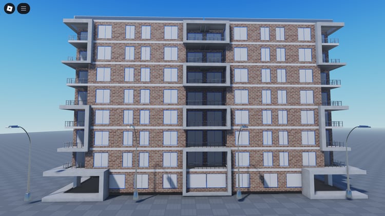 Non-enterable building asset Roblox Studio