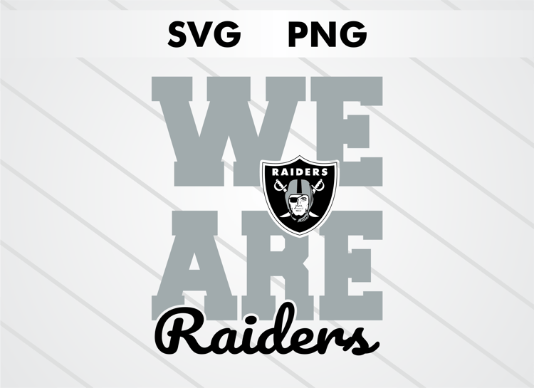 We Are Raiders Las Vegas Raiders SVG and PNG digital download, NFL football logo cut file for Cricut and Silhouette crafts, sublimation and DIY projects