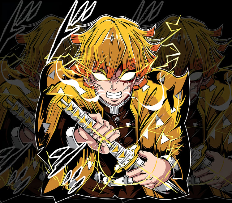 DESIGN ANIME Demon Slayer -Zenitsu