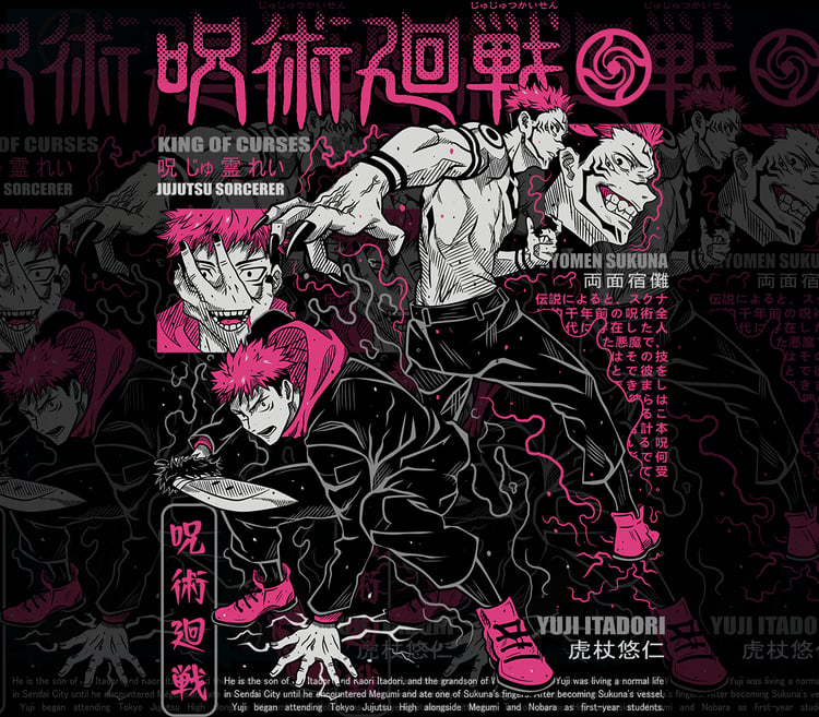 DESIGN ANIME Jujutsu Kaisen  ITADORI X SUKUNA
