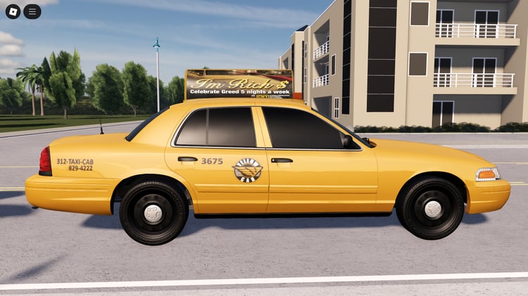 Roblox functional NYPD taxi Crown Victoria 2011
