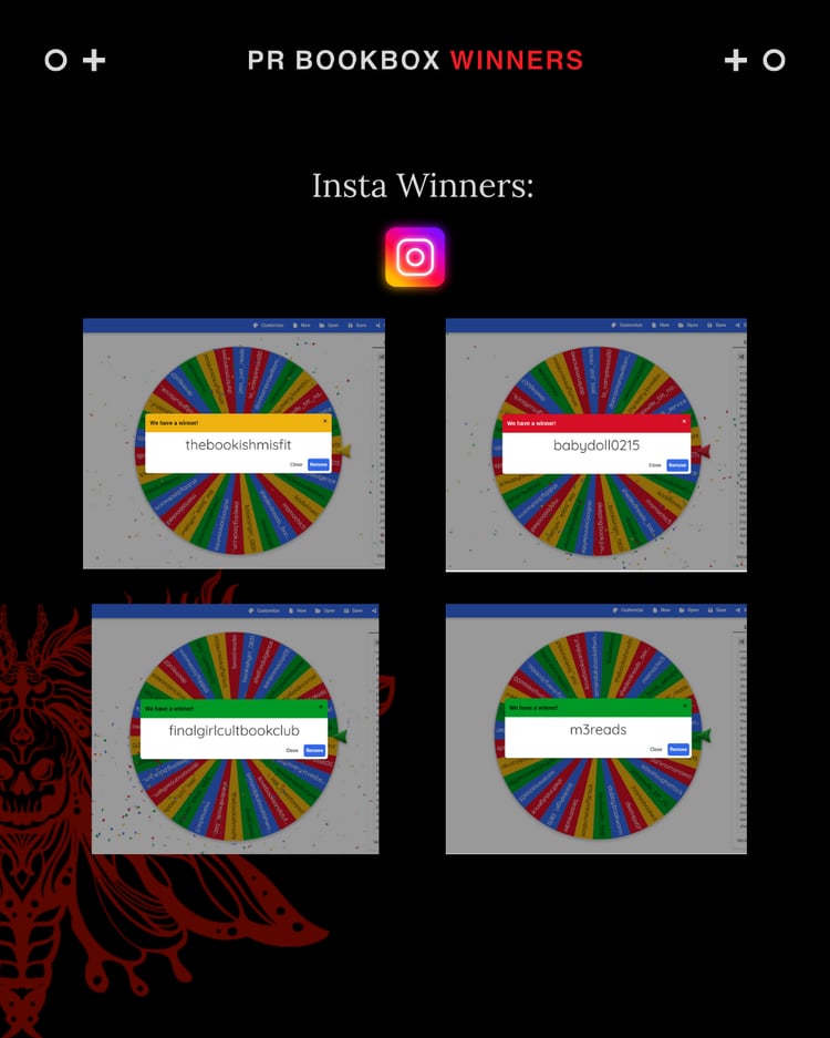 PR bookbox winners instagram author ydlamar