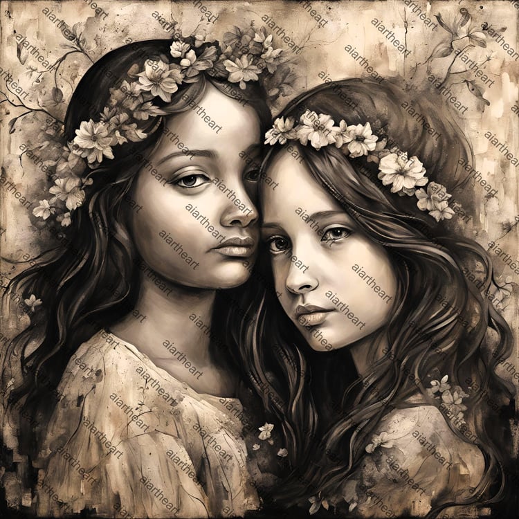 Ai Art Painting  - The Orphans design