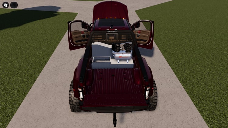 Roblox Ford F450 heavy-duty truck front view
