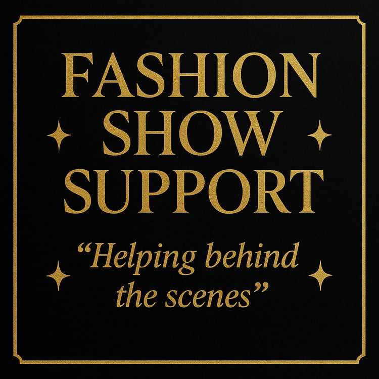 Black and gold digital flyer showing Eros Reclusion’s role in supporting a fall fashion showcase for community creatives and performers.