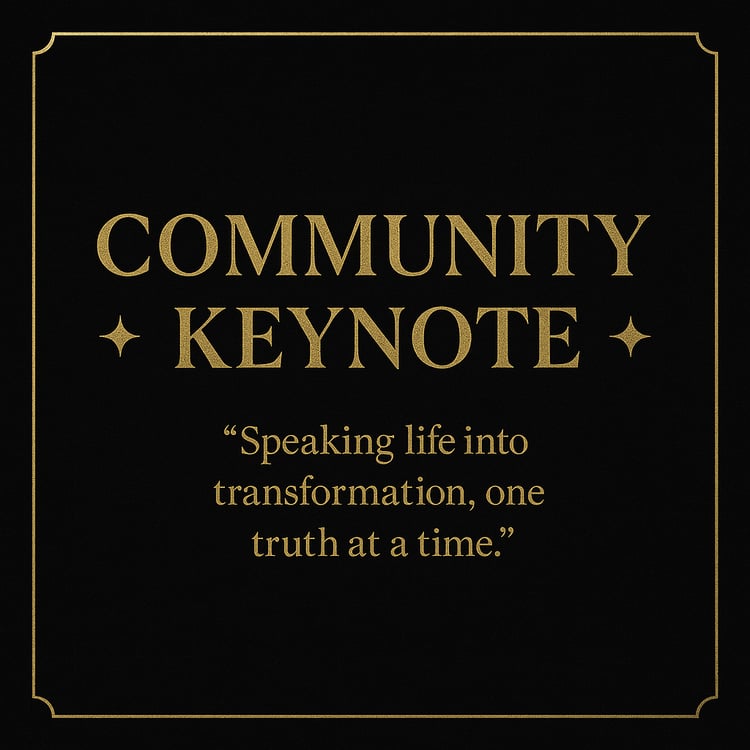 Powerful black and gold image for Dr. Lleya Gordon’s upcoming keynote talk on trauma healing and financial transformation for adults. Eros Reclusion