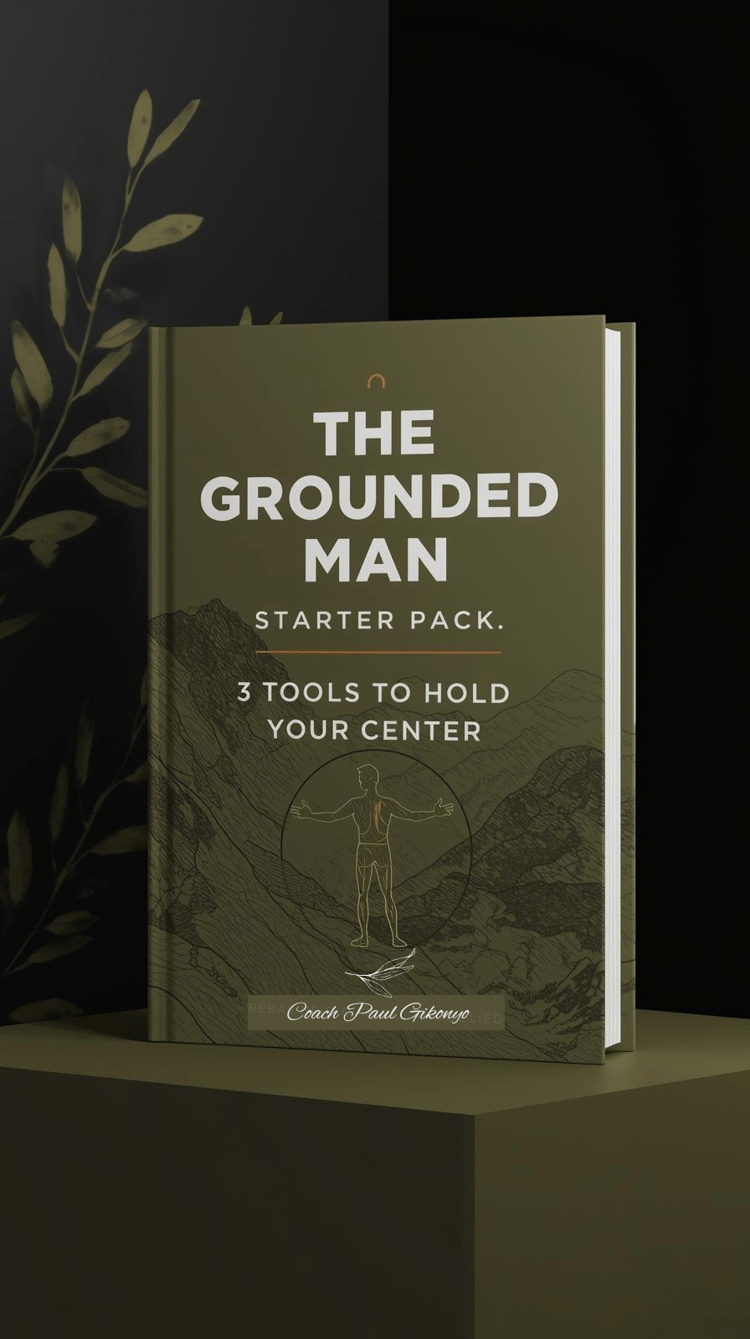 "Grounded Man Starter Pack free PDF download – 3 tools for men’s self mastery, emotional control, and grounded masculinity."