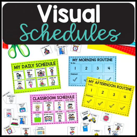 Visual Schedule Autism Editable Student Daily Schedule Classroom Time Management
