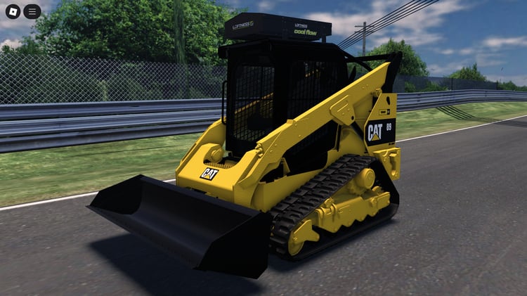 Roblox CAT Bulldozer parked on construction site map
