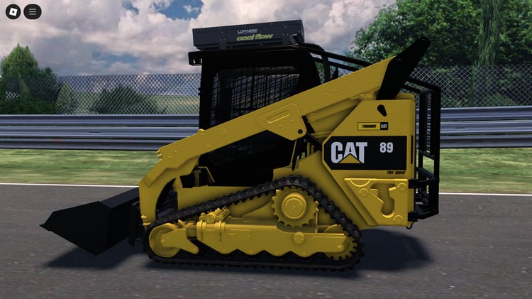 Drivable Roblox bulldozer with yellow CAT design