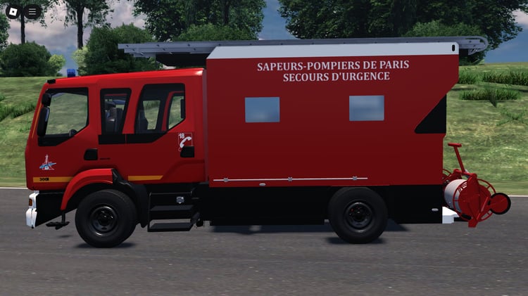 Openable doors of Renault firetruck