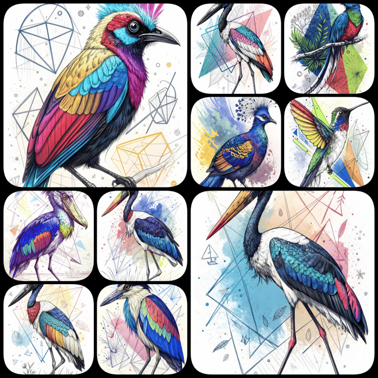 blue bird digital art, bird illustration bundle, bird wall art printable, abstract bird art, watercolor bird artwork, stained glass bird art, folk art birds, modern bird designs, high resolution bird images, bird clipart pack, sublimation bird bundle, nat