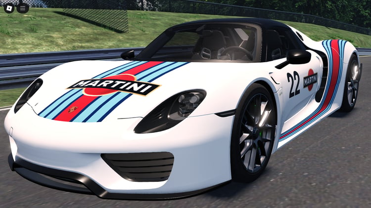 Roblox Porsche 918 Spyder 2025 front view