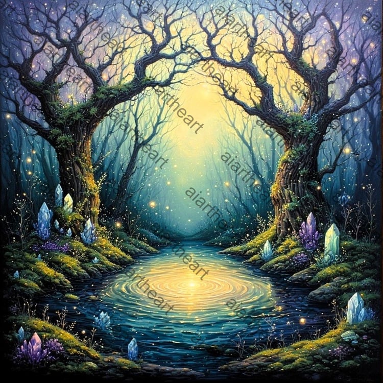 Ai art  Mystical forest design