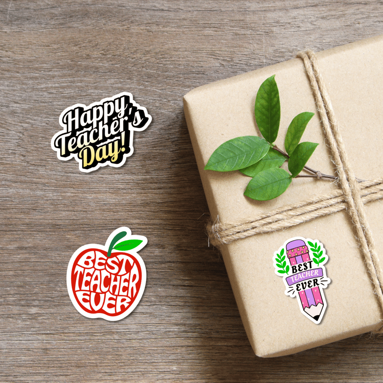 Cute digital Teacher’s Day stickers PNG and PDF – instant download for crafts and classroom