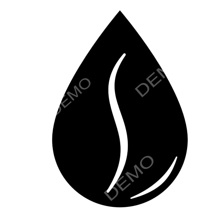 Coffee drop symbol