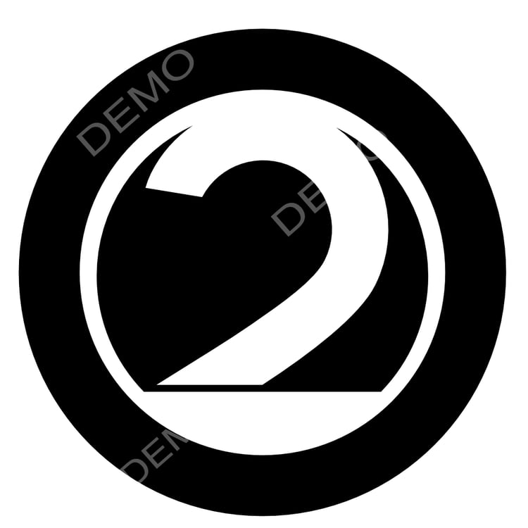 number 2 geometric logo