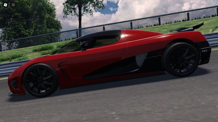 Side profile of Koenigsegg Agera R in Roblox