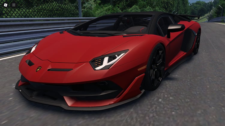 Roblox Lamborghini Aventador SVJ front view