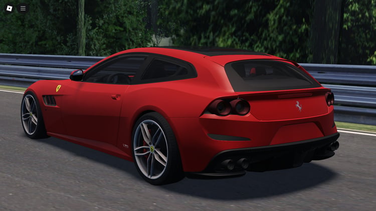 Side profile of Ferrari GTC4Lusso Roblox model