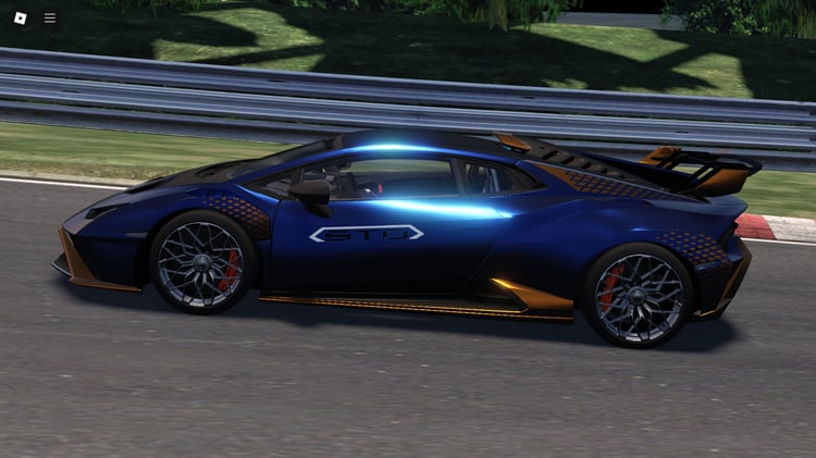 Side profile of Huracán STO in Roblox
