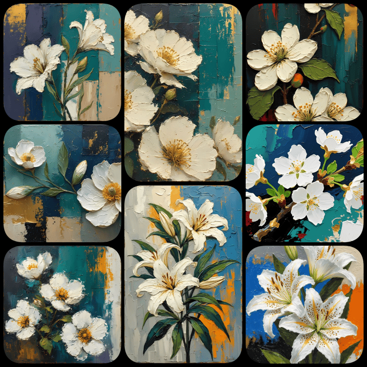 Discover 170 high-resolution blue flower art images in diverse styles including cyberpunk, graffiti, abstract, pop art, and textured oil paintings. Available in multiple sizes and formats for creative use.. blue flower art, high resolution flower images,