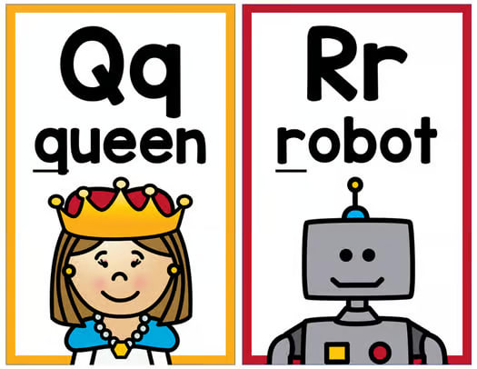 Alphabet Beginning Sounds Mini Posters or Flashcards