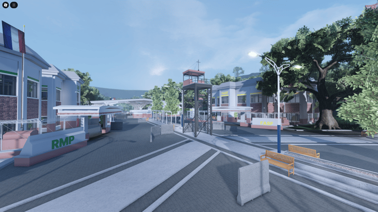 Roblox French Military Training Map with airport