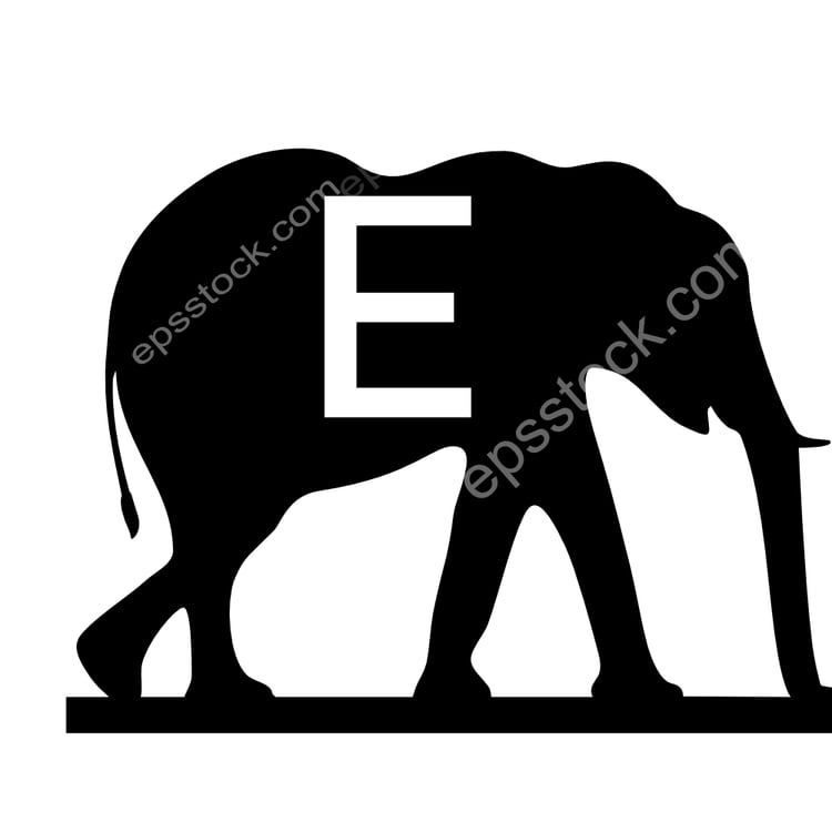 ABC for Kids Letter E, Elephant