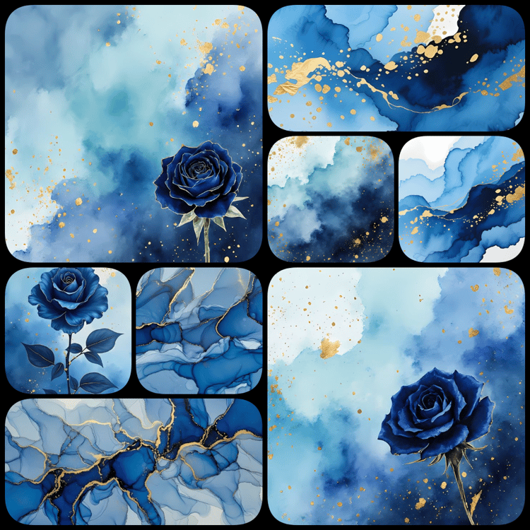 Explore 100 high-resolution blue, gold, and silver abstract artworks featuring alcohol ink, watercolor, and painterly styles. Stunning luxury images perfect for modern design projects. blue abstract art, modern abstract PNG, alcohol ink art, watercolor ab