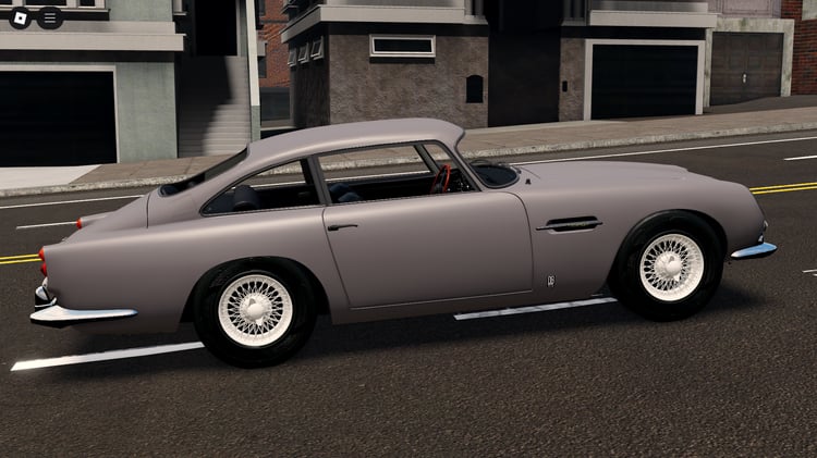 Aston DB5 with openable doors in Roblox