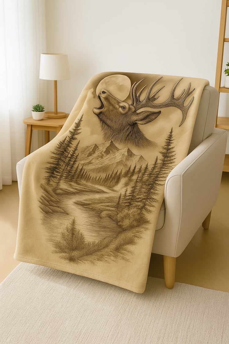 Your Microfleece Canvas Awaits Elk