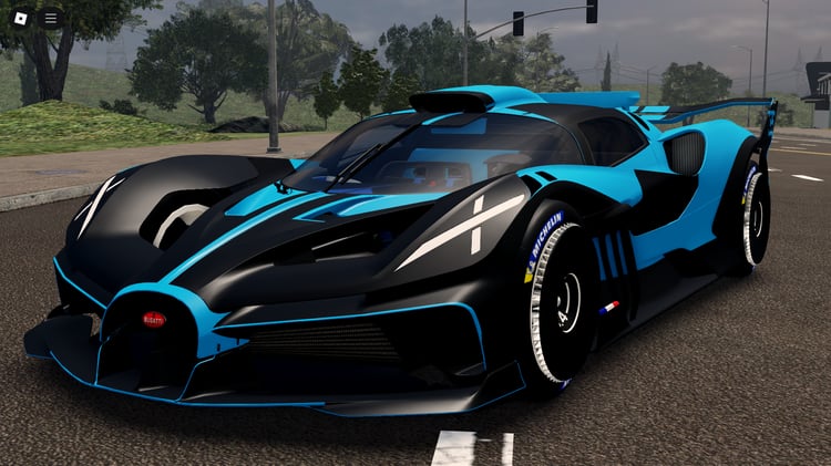 Roblox Bugatti Bolide hypercar front view