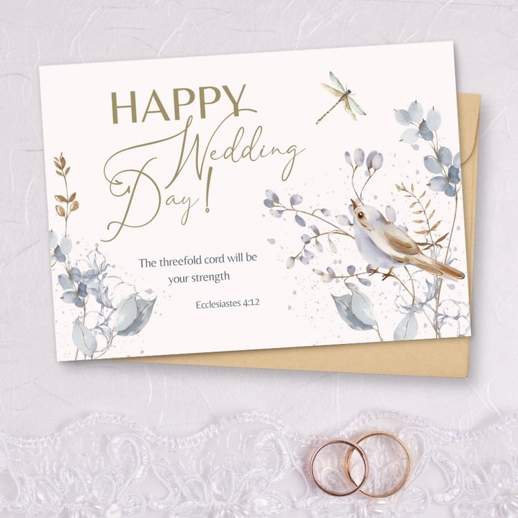 JW Happy Wedding Cards – Ecclesiastes 4:12