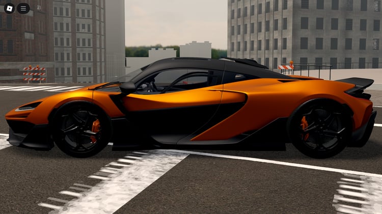 Player driving McLaren W1 in Roblox
