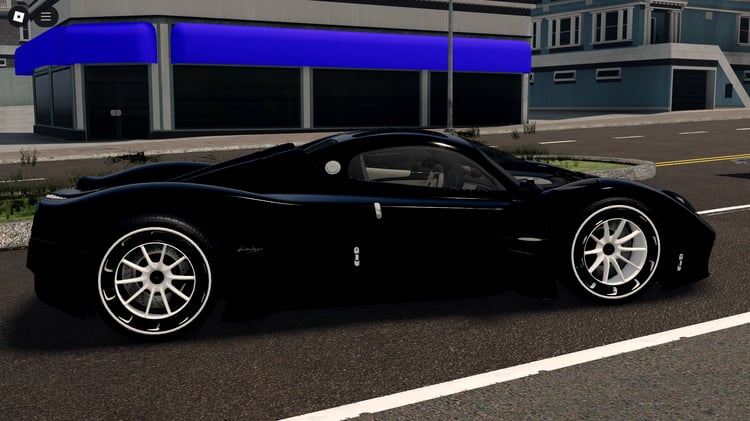 Player driving Pagani Utopia in Roblox
