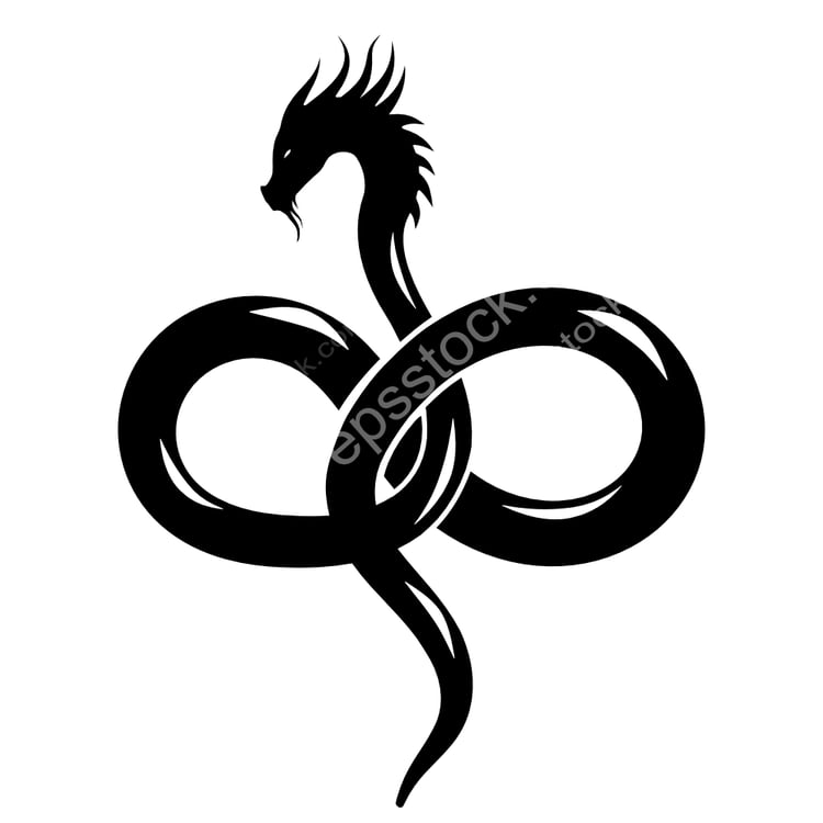 Dragon in infinity shape